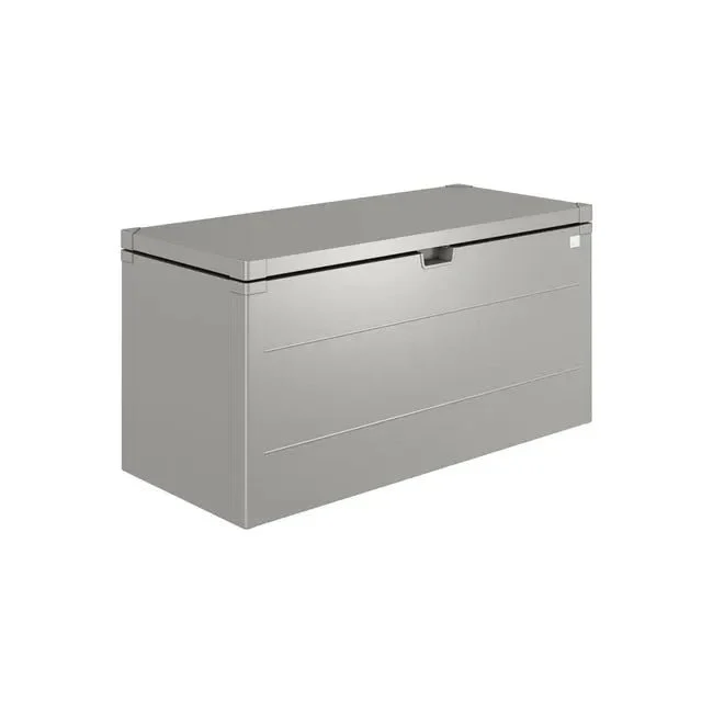 Biohort – StyleBox baúl metálico de diseño para exterior Gris cuarzo metálico