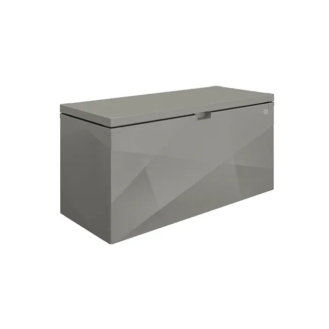 Biohort – StyleBox baúl metálico de diseño para exterior Gris cuarzo metálico