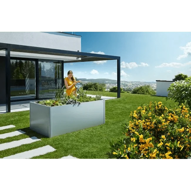 Biohort – Huerto urbano elevado de metal Gris cuarzo metálico