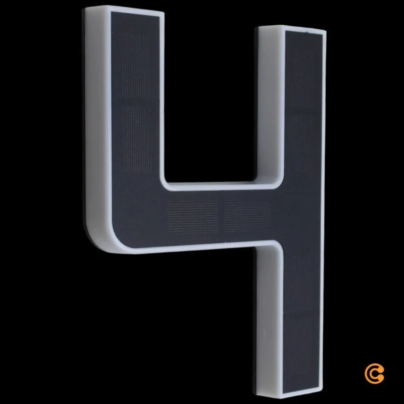 B-Ware Paulmann LED Solar Hausnummer 4 Hausnummernleuchte Ziffer 4 Außenleuchte Lampe