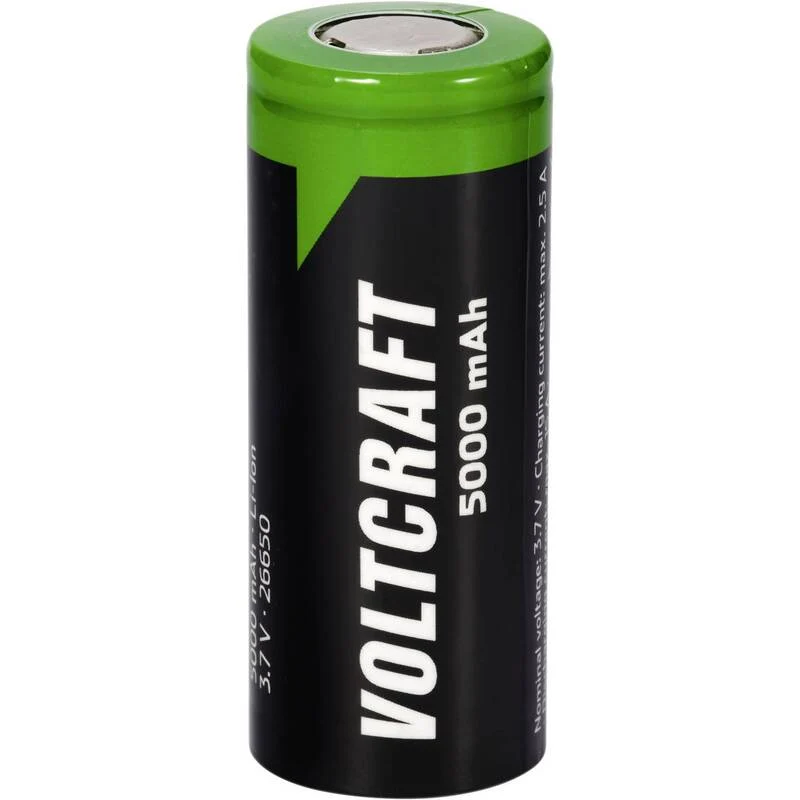 B-Ware Voltcraft Spezial-Akku VC-26650 Lithium 3.7V 5000mAh Flat-Top Akku