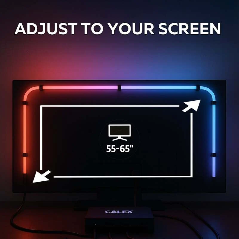 B-Ware Calex Smart HDMI Sync Box Set RGBW mit LED-Streifen 250cm dimmbar weiß schwarz