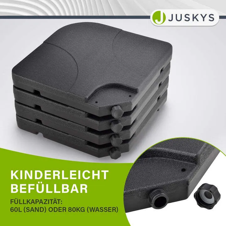 B-Ware Schirmgewicht 4er Set QuadGewicht HDPE befüllbar bis 80kg schwarz stabil