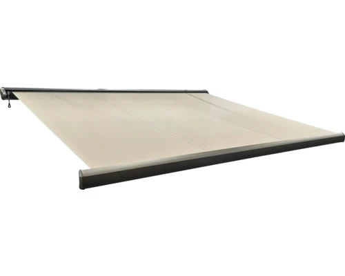 B-Ware Sonnino Kassettenmarkise Markise Sonnenschutz Motor 4x3m obravia beige LED