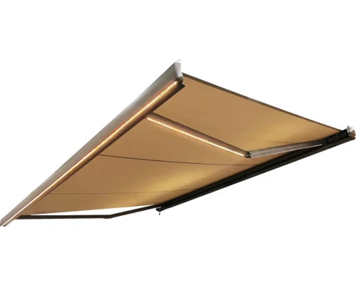 B-Ware Sonnino Kassettenmarkise Markise Sonnenschutz Motor 4x3m obravia beige LED