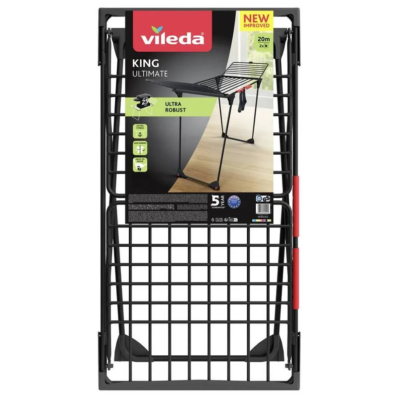 B-Ware Vileda KING Ultimate Wäscheständer Flügelwäschetrockner Gestell Wäschegestell