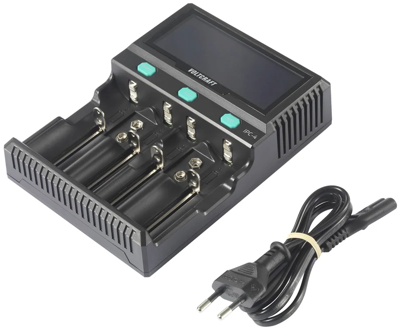 B-Ware VOLTCRAFT IPC-4 Rundzellen-Ladegerät für LiIon NiMH NiCd AA AAA