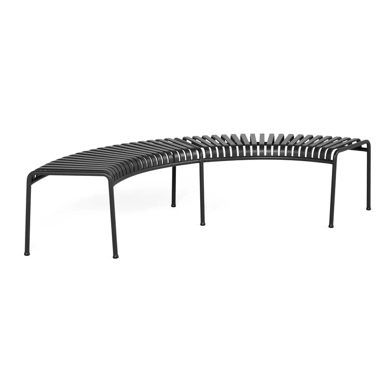 B-Ware Hay Palissade Park Bench Bank Stahlbank Dekobank Sitzbank Mittelfuß anthrazit