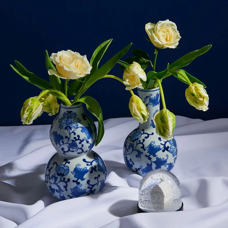 B-Ware &klevering Vase Gefäß Dutch Delight Porzellan blau 20 x 12 cm SIEHE TEXT/FOTO