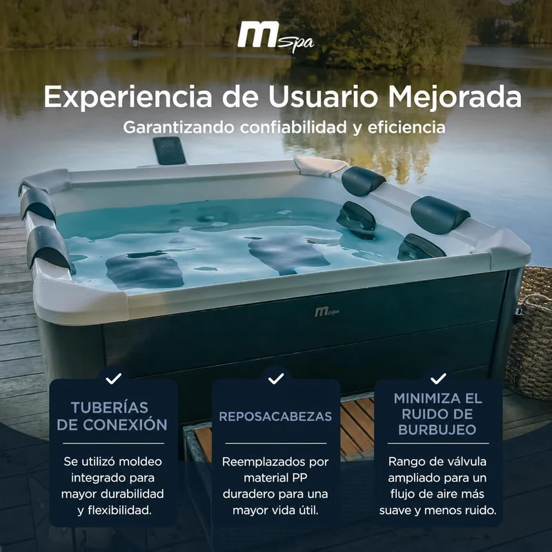 Mspa - Spa rígido cuadrado Oslo 4-6 personas