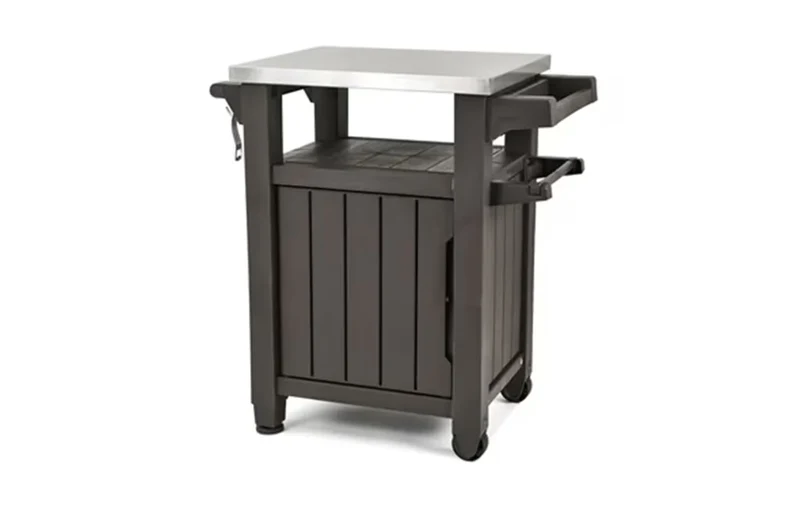 Keter - Mueble barbacoa pequeño de exterior marrón