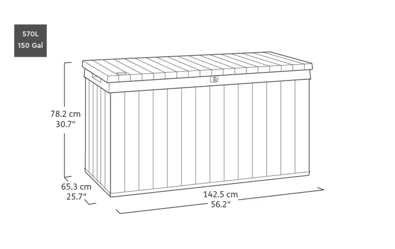 Keter - Arcón de exterior Darwin 150 marrón