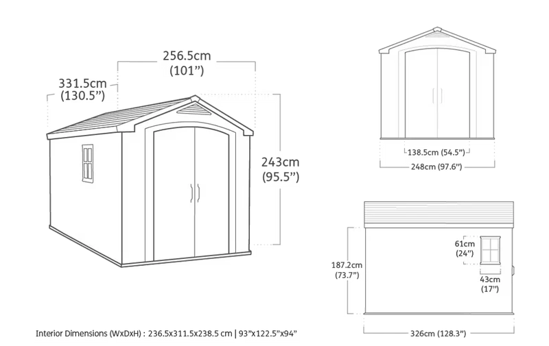 Keter - Caseta de exterior Factor 8x11 marrón/beige