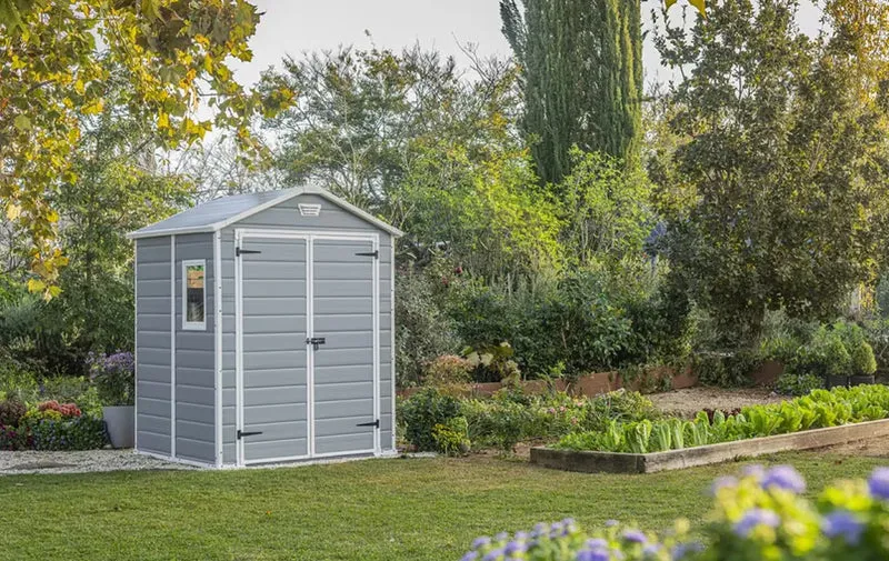 Keter - Caseta de exterior Manor 6x8 gris