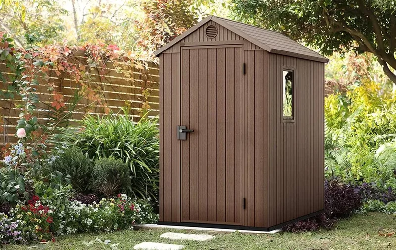 Keter - Caseta de exterior Darwin 4x6 marrón
