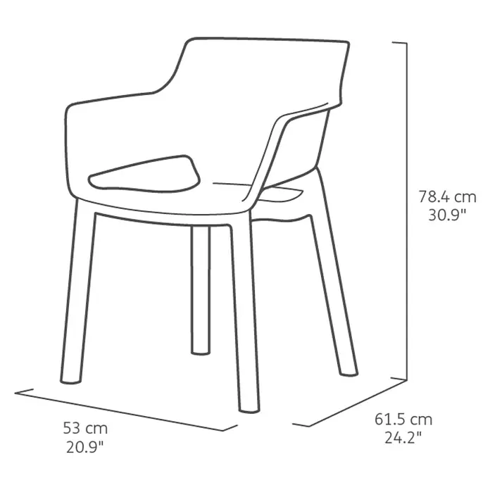 Keter - Silla de exterior Elisa grafito