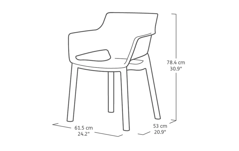 Keter - Silla de exterior Elisa rojo