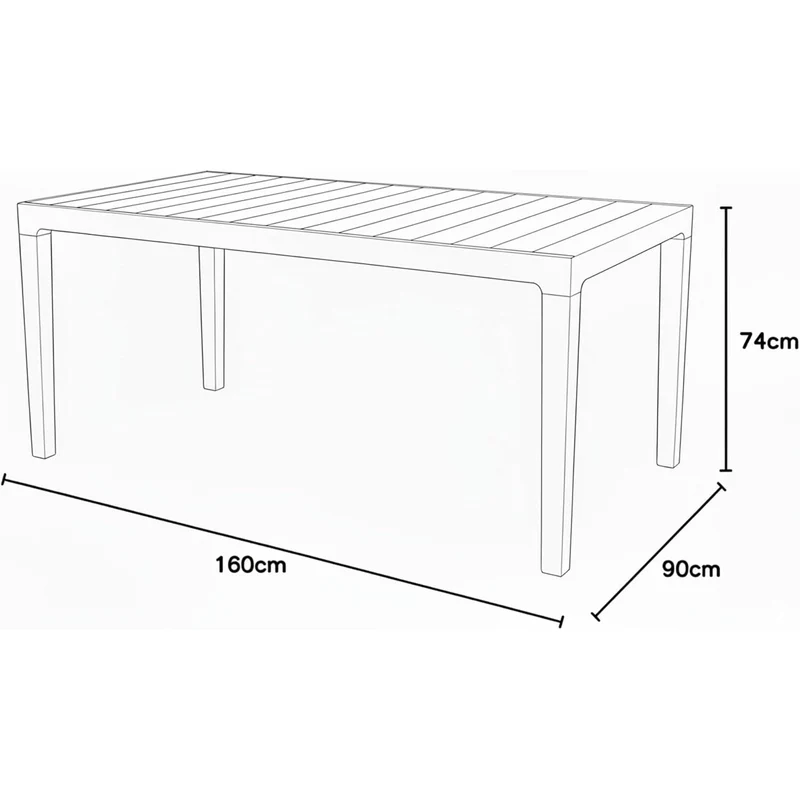 Keter - Mesa de comedor de exterior Harmony beige