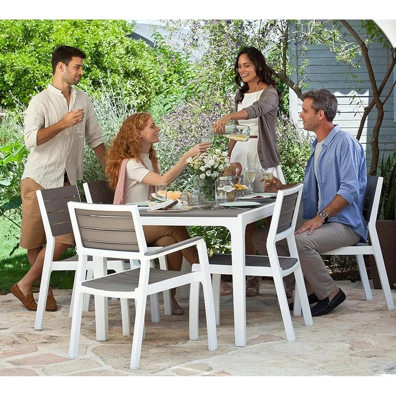 Keter - Mesa de comedor de exterior Harmony beige