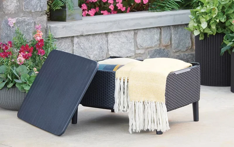 Keter - Conjunto de exterior 4 plazas Salemo Lounge grafito