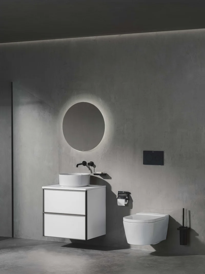Roca - Mezclador monomando empotrable para lavabo Ona, Negro Titanio A5A359ECN0