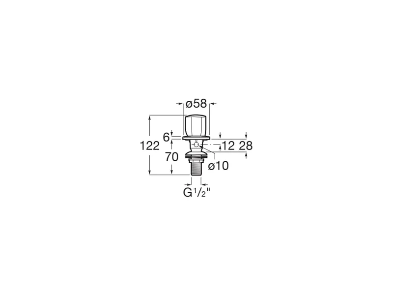 Roca - Grifo integral para bidé de agua caliente (índice rojo) Brava, A5A668EC00