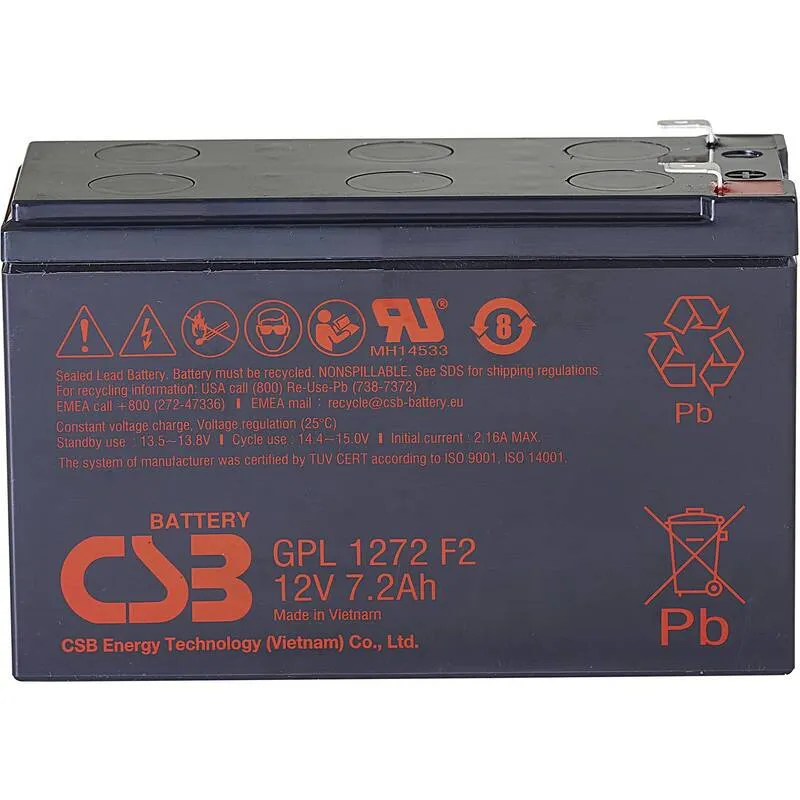 B-Ware CSB Battery Bleiakku Akku 12V 7.2Ah GPL1272-F2FR Blei-Vlies Hauptakku67