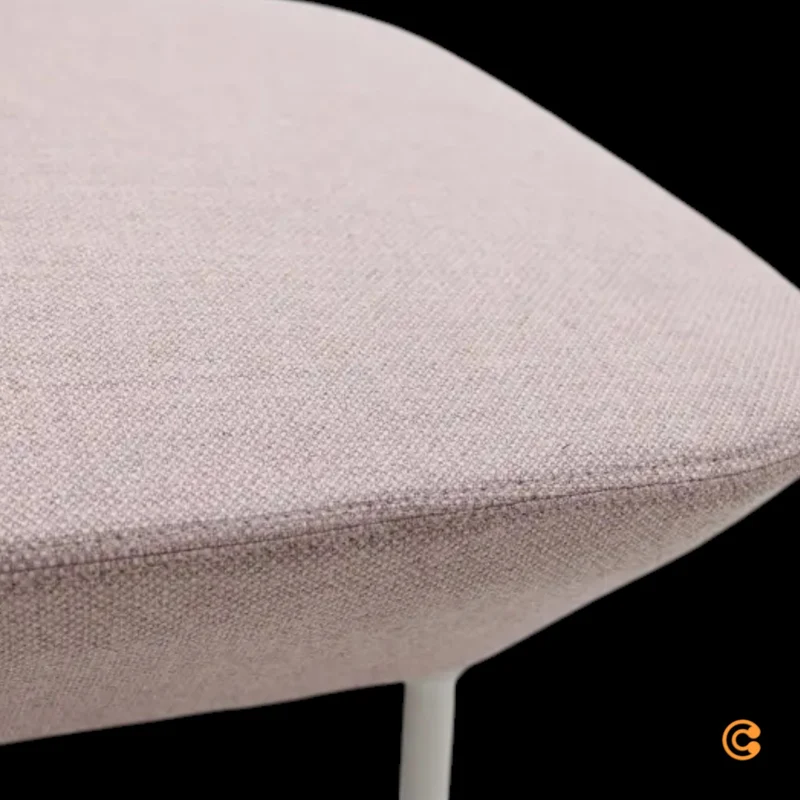 B-Ware MUUTO Sitzhocker Fußhocker Oslo Pouf Rosa Offwhite Sitzpouf Hocker 45x100x73cm