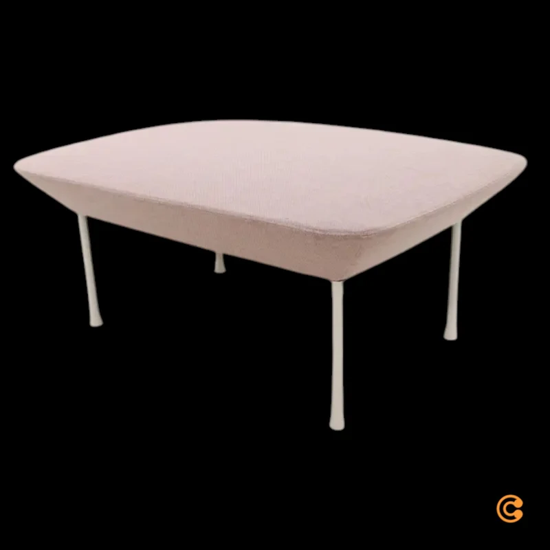 B-Ware MUUTO Sitzhocker Fußhocker Oslo Pouf Rosa Offwhite Sitzpouf Hocker 45x100x73cm