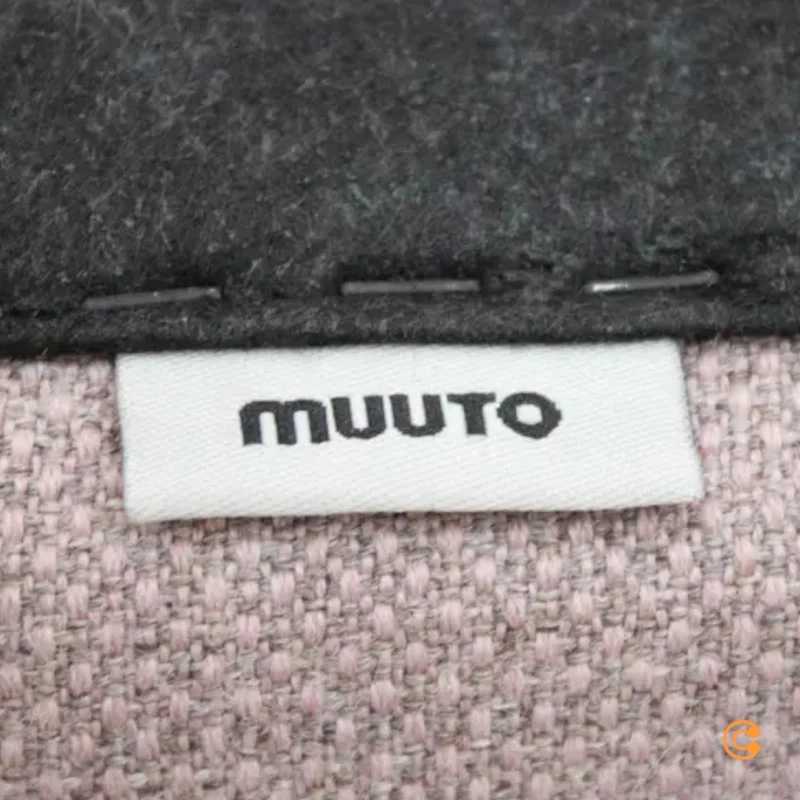 B-Ware MUUTO Sitzhocker Fußhocker Oslo Pouf Rosa Offwhite Sitzpouf Hocker 45x100x73cm