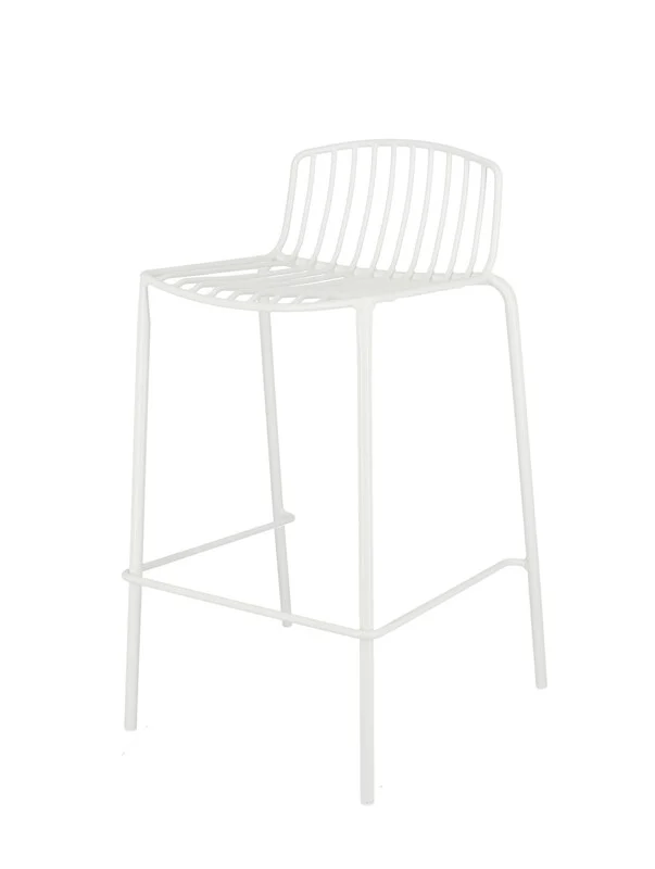 B-Ware Jan Kurtz Barstuhl Hocker Mori Outdoor 49 x 81 x 49 cm Sitzhöhe 65 cm weiß