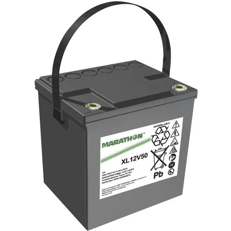 B-Ware GNB Marathon Blei Vlies Akku XL12V50 Bleiakku Wartungsfrei 220x219x172 mm M6 12V