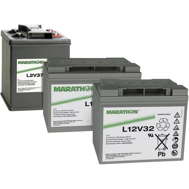 B-Ware GNB Marathon Blei Vlies Akku XL12V50 Bleiakku Wartungsfrei 220x219x172 mm M6 12V