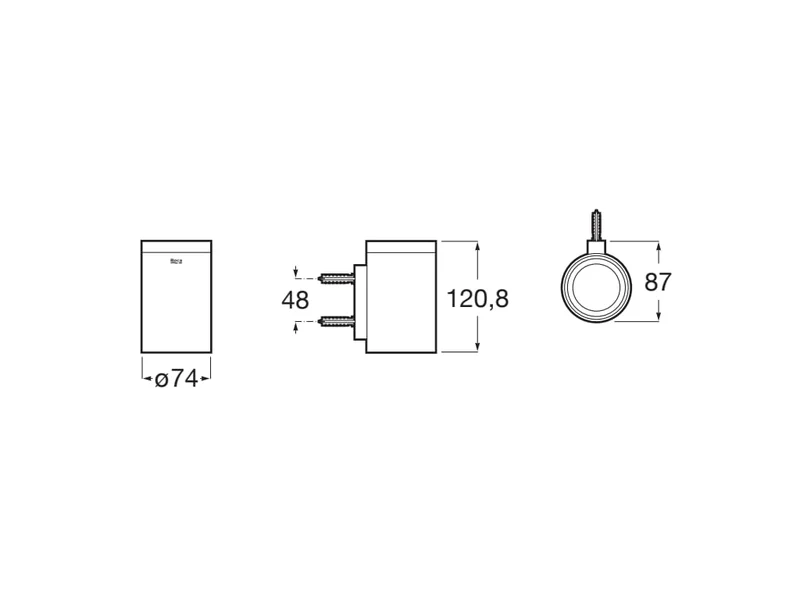 Roca - Vaso de pared Hotels Round Negro Mate A817595C40
