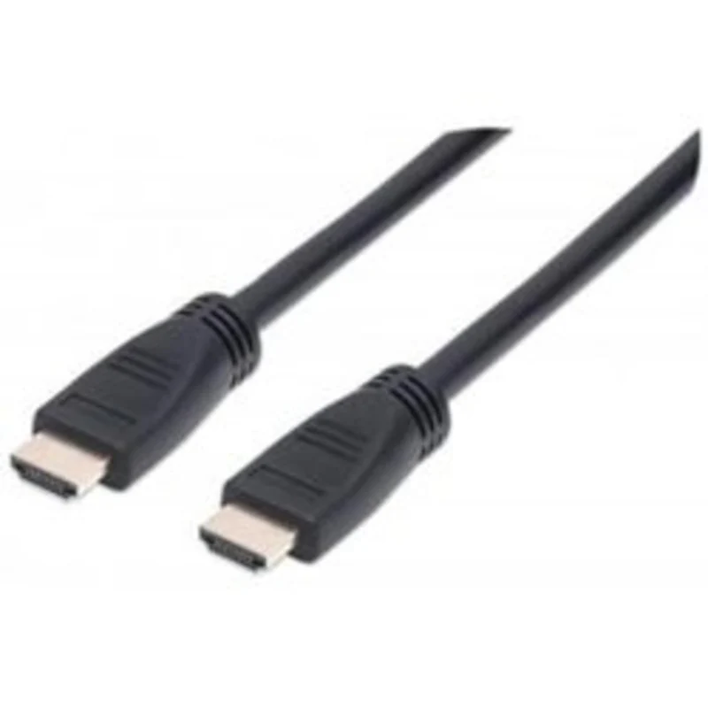 B-Ware Manhattan HDMI Anschlusskabel 1x HDMI-Stecker 10 m Kabel Stecker Schwarz UHD 4k