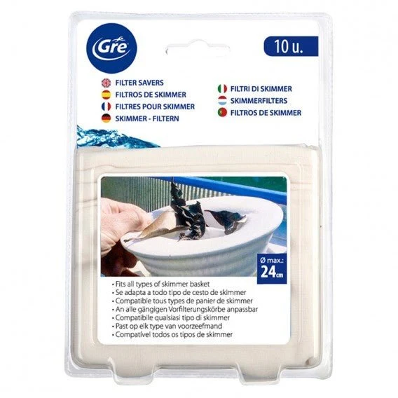 Gre - Filtros skimmer 10 unidades