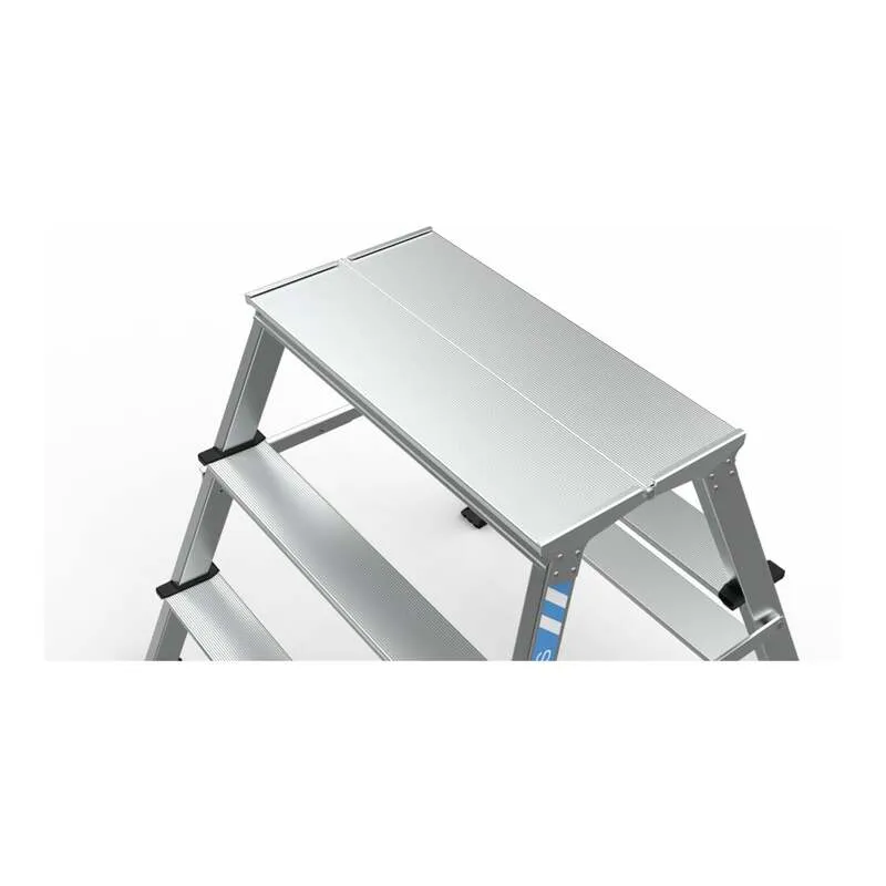 B-Ware Zarges XLstep Arbeitspodest Podest breit 2x3 Stufen 150kg 0,74m Höhe 600x300mm