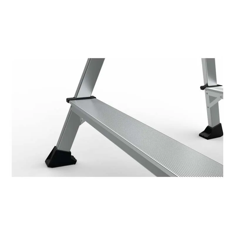 B-Ware Zarges XLstep Arbeitspodest Podest breit 2x3 Stufen 150kg 0,74m Höhe 600x300mm