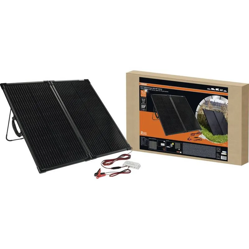 B-Ware Osram Automotive Solarmodul 100W Monokristallin Ladegerät 12V 5V Wasserabweisend