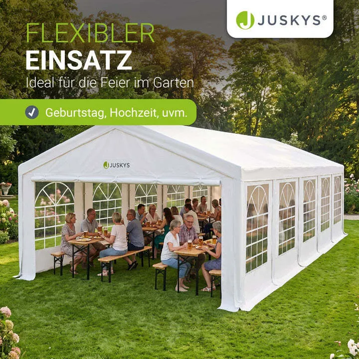 B-Ware Gartenzelt Partyzelt Gala 5x10m Pavillon wasserdicht UV-Schutz für Party Garten