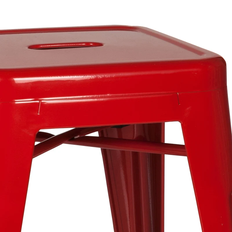 B-Ware hjh OFFICE Hocker Sitzgelegenheit VANTAGGIO Hocker rot stapelbar Gastronomie166