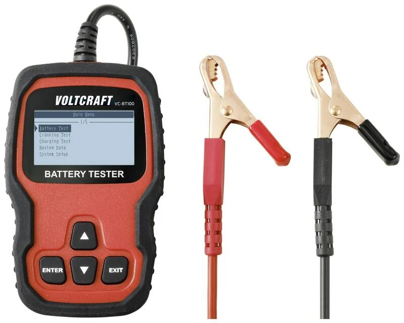 B-Ware VOLTCRAFT VC-BT100 Kfz-Batterietester 12 V 24 V KFZ-Zubehör Batterie-Zubehör