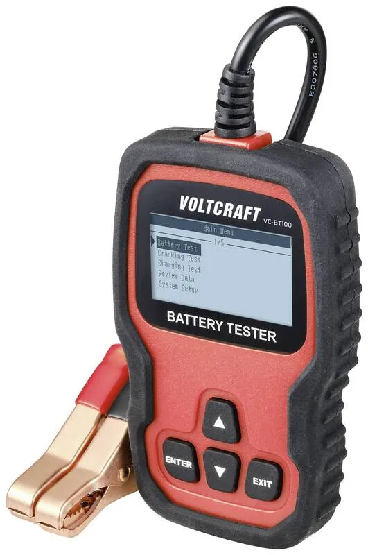 B-Ware VOLTCRAFT VC-BT100 Kfz-Batterietester 12 V 24 V KFZ-Zubehör Batterie-Zubehör