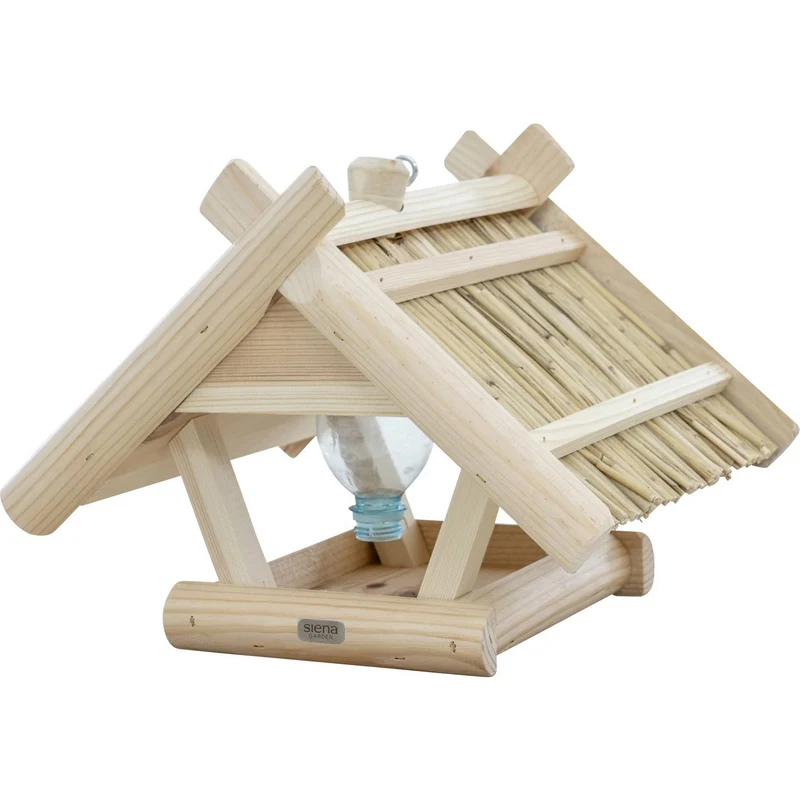 B-Ware Siena Garden Vogelhaus Futterhaus Vogelfutterhaus Aufhängen Metallhaken Holz