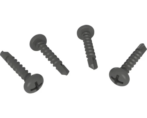 B-Ware Profil Schiene Konsta Profil Verto Zaun Aluminium Metall Schwarz