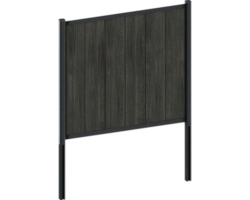 B-Ware Profil Schiene Konsta Profil Verto Zaun Aluminium Metall Schwarz
