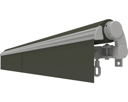 D-Ware Gelenkarmmarkise 3,5x2,5 Stoff Uni grau Lotuseffekt RAL 9006 weißalu DEFEKTWARE