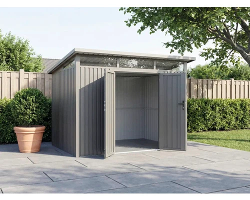 B-Ware Konsta Fußboden Boden Gartenhaus Metall Stahl Silber Fusio L 268 x 268 cm