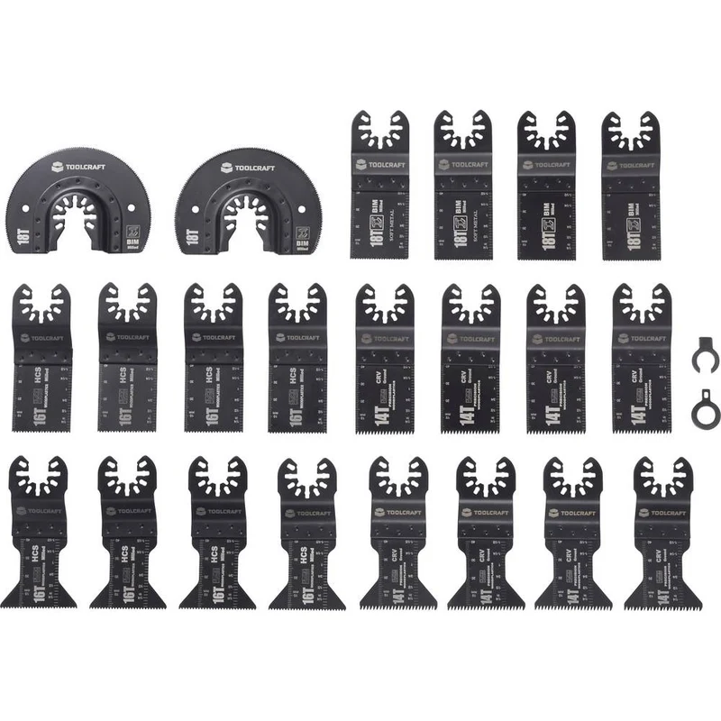 2x B-Ware TOOLCRAFT Multifunktionswerkzeug Set Aufsatz Werkzeugaufnahme 24-teilig 2 SETS