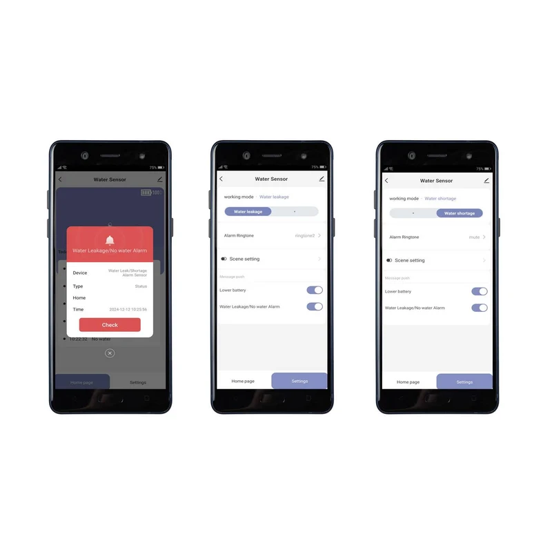 3x B-Ware Sygonix Wassermelder Sensor App-Steuerung batteriebetrieben Boden Wand 3 STÜCK